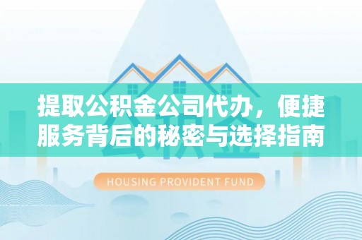 陵城提取公积金公司代办，便捷服务背后的秘密与选择指南