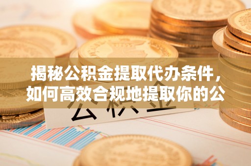 陵城揭秘公积金提取代办条件，如何高效合规地提取你的公积金