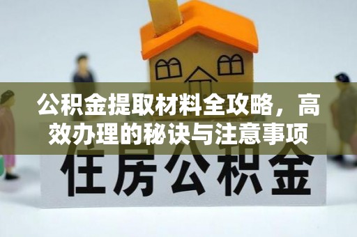 陵城公积金提取材料全攻略，高效办理的秘诀与注意事项