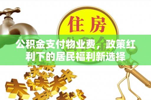 陵城公积金支付物业费，政策红利下的居民福利新选择