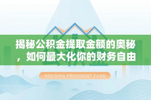 陵城揭秘公积金提取金额的奥秘，如何最大化你的财务自由