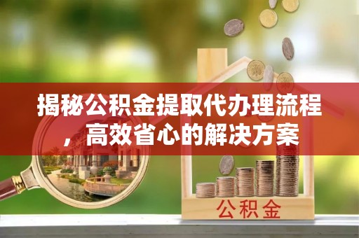 陵城揭秘公积金提取代办理流程，高效省心的解决方案