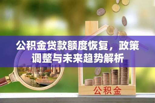 陵城公积金贷款额度恢复，政策调整与未来趋势解析