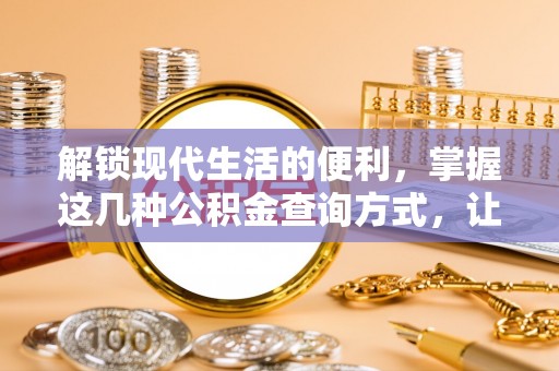 陵城解锁现代生活的便利，掌握这几种公积金查询方式，让理财更轻松