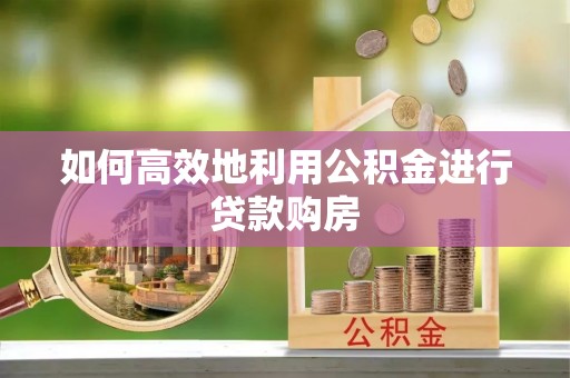 陵城如何高效地利用公积金进行贷款购房