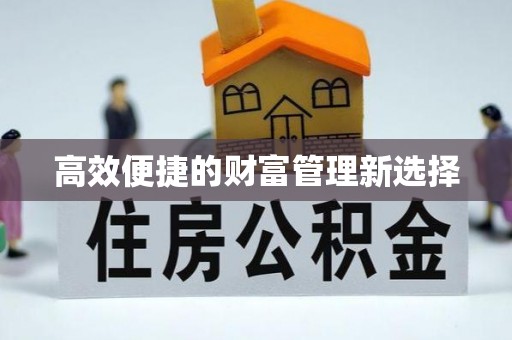 陵城高效便捷的财富管理新选择
